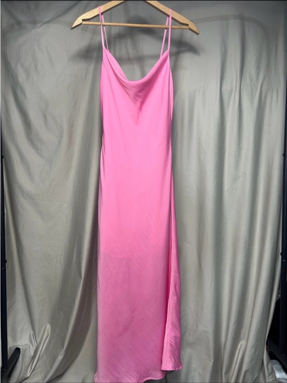 Altar’d state pink satin  maxi dress Sz XS